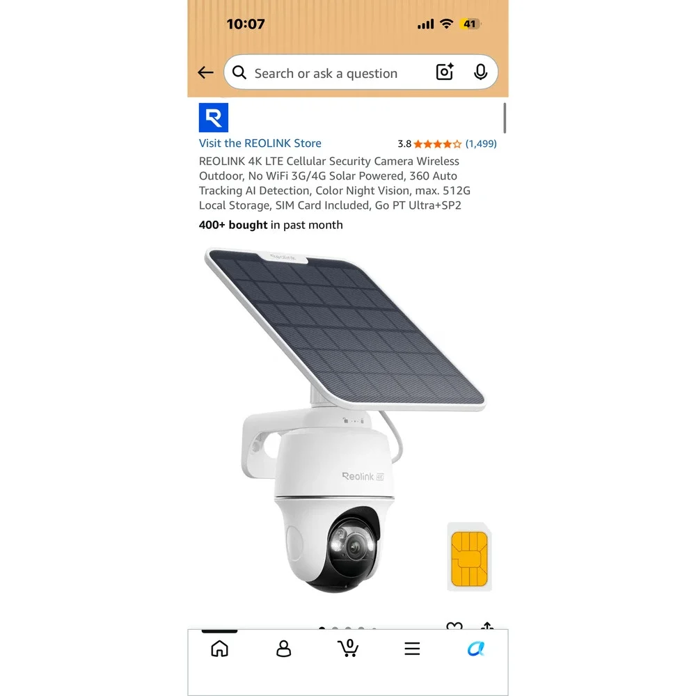 REOLINK 4K LTE Cellular Security Camera Wireless Outdoor